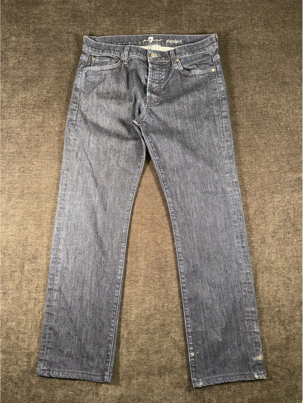 7 For All Mankind Standard Men's Jeans Size 33 Dark Blue Denim